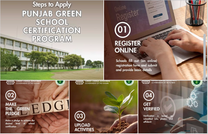 Steps to apply for Punjab Green School Certification Program (Instagram 17.09.2025)