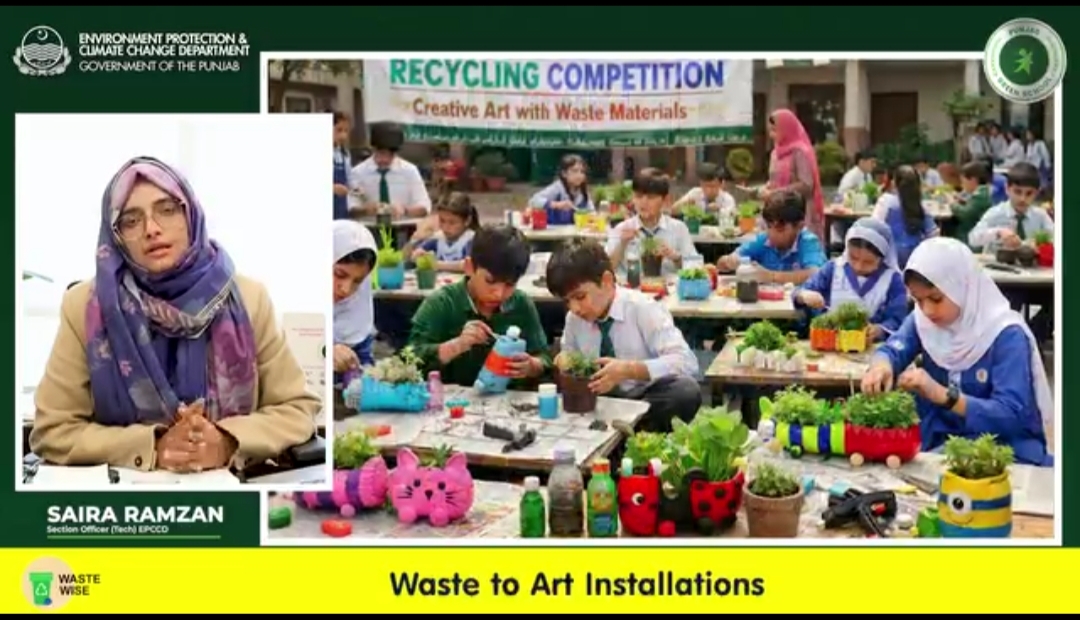Waste to art installation